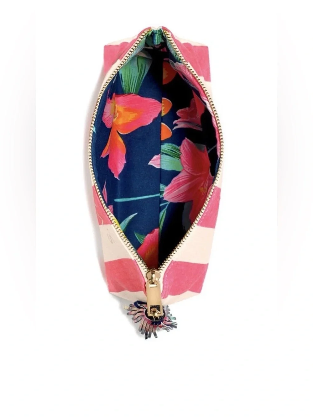 Victoria’s Secret Pink Striped / Tropical Beauty Bag